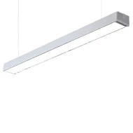 Led κρεμαστό ορθογώνιο γραμμικό φωτιστικό αλουμινίου ασημί 36W 4000K ενδιάμεσο φως 2850Lm