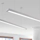Led κρεμαστό ορθογώνιο γραμμικό φωτιστικό αλουμινίου ασημί 36W 3000K θερμό φως 2800Lm