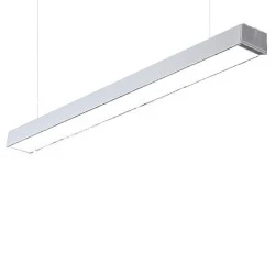 Led κρεμαστό ορθογώνιο γραμμικό φωτιστικό αλουμινίου ασημί 36W 4000K ενδιάμεσο φως 2850Lm
