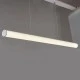 Led κρεμαστό γραμμικό φωτιστικό αλουμινίου ασημί κυλινδρικό 36W θερμό φως 3000K 2800Lm