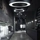 Led γραμμικό φωτιστικό σε μαύρο χρώμα και κυκλικό design 48W 6000K ψυχρό φως 3900Lm
