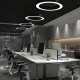 Led γραμμικό φωτιστικό σε μαύρο χρώμα και κυκλικό design 48W 6000K ψυχρό φως 3900Lm