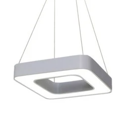 Led τετράγωνο γραμμικό φωτιστικό κρεμαστό 48W σε ασημί χρώμα 4150Lm ψυχρό φως 6000K