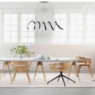 Κρεμαστό φωτιστικό Led "MALAGA" μαύρο 100W 220-240C AC 3600lm με δυνατότητα επιλογής χρώματος & ασύρματο τηλεχειρισμό