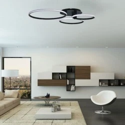 Φωτιστικό οροφής LED SEVILLA LEGGENDA 89W 220-240V AC 8900lm μαύρο από αλουμίνιο με 3 επιλογές χρώματος