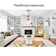Φωτιστικό οροφής 133W LED MADRID 220-240V AC 13300lm χρυσό & λευκό με 3 επιλογές φωτισμού 