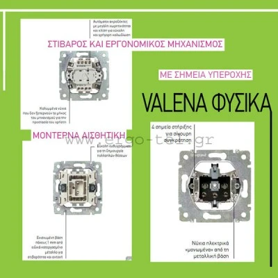 Διακόπτης αλε-ρετούρ A/R φωτεινός λευκός Legrand Valena Neutral Διακόπτης αλε-ρετούρ A/R φωτεινός λευκός Legrand Valena Neutral