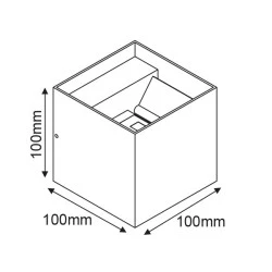 Επίτοιχο φωτιστικό MENOA LED SMD 10W 230V AC θερμό φως 3000k 740lm δέσμης 0-90° σκούρο γκρι IP54