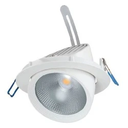 Led φωτιστικό χωνευτό κινητό 30W 230V 4000k ενδιάμεσο λευκό φως 2480lm δέσμης 60°