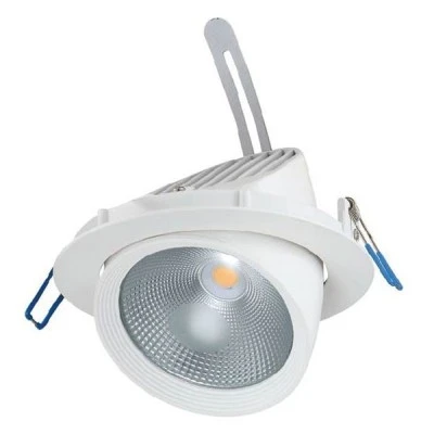 Led φωτιστικό χωνευτό κινητό 30W 230V 4000k ενδιάμεσο λευκό φως 2480lm δέσμης 60°