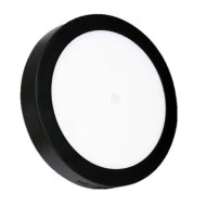 Led panel μαύρο στρογγυλό εξωτερικό 20W 230V 4000k ενδιάμεσο φως 120° 1700lumen