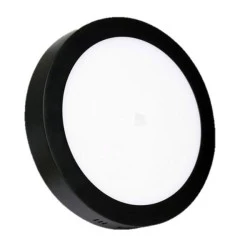 Led panel μαύρο στρογγυλό εξωτερικό 20W 230V 4000k ενδιάμεσο φως 120° 1700lumen