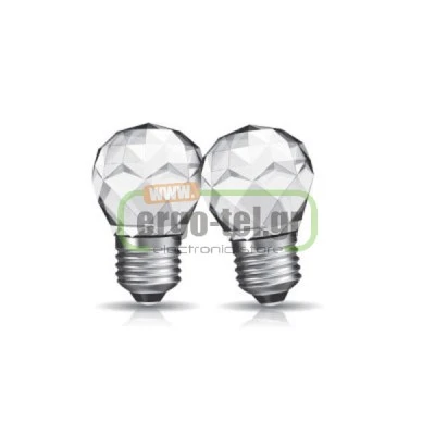 Λάμπα διακοσμητική led Crystal E27 3W 230V 4000k ενδιάμεσο λευκό φως 320 lumen 25000h Λάμπα διακοσμητική led Crystal E27 3W 230V 4000k ενδιάμεσο λευκό φως 320 lumen 25000h