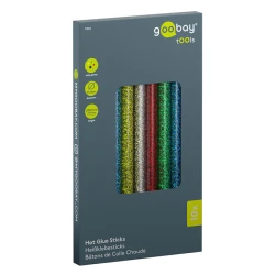 Ράβδοι θερμοκόλλησης σιλικόνης 11mm με glitter 10 τεμαχίων σε 5 χρώματα
