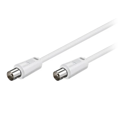 Καλώδιο κεραίας IEC (Coax) αρσ.-IEC (Coax) αρσ. 1.50m λευκό