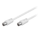 Καλώδιο κεραίας IEC (Coax) αρσ.-IEC (Coax) αρσ. 1.50m λευκό