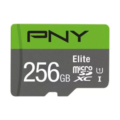 Κάρτα μνήμης PNY Elite microSDXC 256GB Class 10 UHS-I U1 με αντάπτορα SD και ταχύτητα ανάγνωσης έως 100 MB/s Κάρτα μνήμης PNY Elite microSDXC 256GB Class 10 UHS-I U1 με αντάπτορα SD και ταχύτητα ανάγνωσης έως 100 MB/s