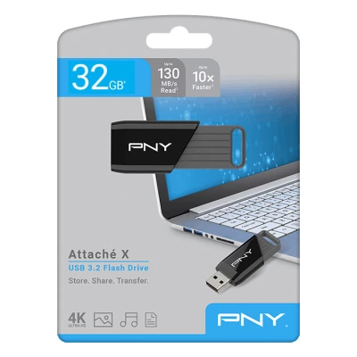 USB stick PNY USB 3.2 32GB με συρόμενο σχεδιασμό χωρίς καπάκι σε μαύρο χρώμα 076-0532 USB stick PNY USB 3.2 32GB με συρόμενο σχεδιασμό χωρίς καπάκι σε μαύρο χρώμα 076-0532