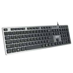 Ενσύρματο πληκτρολόγιο NOD Corporate full size 106 πλήκτρων με ελληνικό/αγγλικό layout, χαμηλού προφίλ πλήκτρα, USB και spill resistant σχεδιασμό