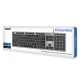 Ενσύρματο πληκτρολόγιο NOD Corporate full size 106 πλήκτρων με ελληνικό/αγγλικό layout, χαμηλού προφίλ πλήκτρα, USB και spill resistant σχεδιασμό