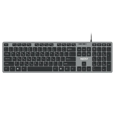 Ενσύρματο πληκτρολόγιο NOD Corporate full size 106 πλήκτρων με ελληνικό/αγγλικό layout, χαμηλού προφίλ πλήκτρα, USB και spill resistant σχεδιασμό