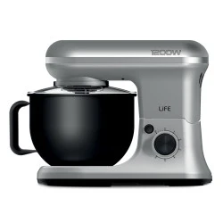 Κουζινομηχανή LIFE ARGENTO Silver Matt Series 1200W με inox κάδο μίξης 5L