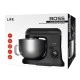 Κουζινομηχανή με inox κάδο μίξης 12L 1800W LiFE BOSS Flat Black με 8 ταχύτητες & LED οθόνη