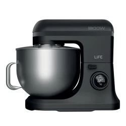Κουζινομηχανή με inox κάδο μίξης 12L 1800W LiFE BOSS Flat Black με 8 ταχύτητες & LED οθόνη