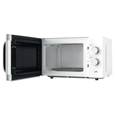 Φούρνος μικροκυμάτων LiFE microGrill 25 White 25L με grill, λειτουργία απόψυξης, 9 προγράμματα και ισχύ έως 1320W σε λευκό χρώμα