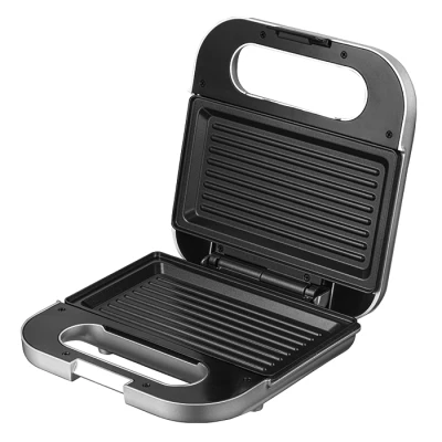 Τοστιέρα LiFE DELI Silver Matt 750W με αντικολλητικές grill πλάκες για 2 τοστ, cool-touch λαβή και ματ ασημί χρώμα