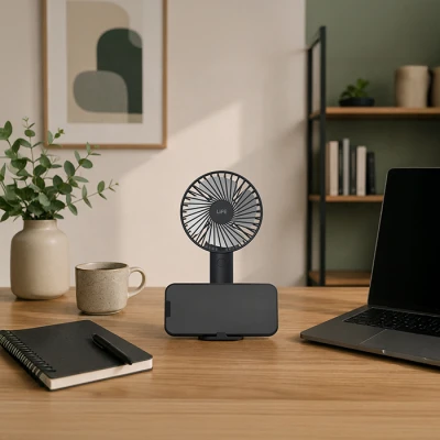 Ανεμιστήρας χειρός LiFE Be.Cool 3.6” επαναφορτιζόμενος 4.5W με 3 ταχύτητες, USB-C και βάση στήριξης Ανεμιστήρας χειρός LiFE Be.Cool 3.6” επαναφορτιζόμενος 4.5W με 3 ταχύτητες, USB-C και βάση στήριξης