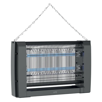 Ηλεκτρική συσκευή εξόντωσης εντόμων LiFE Salvia L9 9W με UV-A LED λάμπες και αλυσίδα ανάρτησης σε μαύρο χρώμα