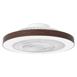 Ανεμιστήρας οροφής LiFE FENG DC 19" με LED φωτιστικό, τηλεχειριστήριο και 6 ταχύτητες 20W σε λευκό με στοιχεία σκούρου ξύλου