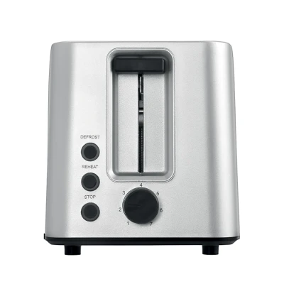 Αυτόματη φρυγανιέρα LiFE Crunchy Silver Matt 2 θέσεων 750W με 7 επίπεδα φρυγανίσματος και λειτουργίες απόψυξης/αναθέρμανσης ασημί ματ