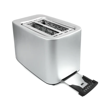 Αυτόματη φρυγανιέρα LiFE Crunchy Silver Matt 2 θέσεων 750W με 7 επίπεδα φρυγανίσματος και λειτουργίες απόψυξης/αναθέρμανσης ασημί ματ