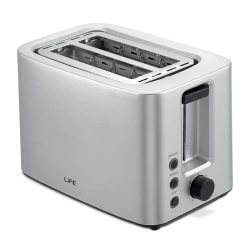 Αυτόματη φρυγανιέρα LiFE Crunchy Silver Matt 2 θέσεων 750W με 7 επίπεδα φρυγανίσματος και λειτουργίες απόψυξης/αναθέρμανσης ασημί ματ Αυτόματη φρυγανιέρα LiFE Crunchy Silver Matt 2 θέσεων 750W με 7 επίπεδα φρυγανίσματος και λειτουργίες απόψυξης/αναθέρμανσης ασημί ματ