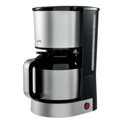Καφετιέρα φίλτρου LiFE Java με κανάτα θερμός 1.2L 800W σε ασημί-μαύρο