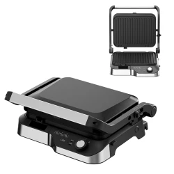 Ηλεκτρική γκριλιέρα LiFE Sirloin Flat Black Series 2180W με αποσπώμενες αντικολλητικές πλάκες 31 x 23cm και άνοιγμα 180°