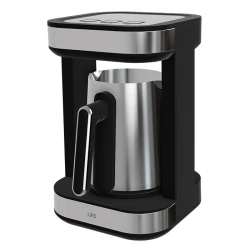 Ηλεκτρικό μπρίκι ελληνικού καφέ LiFE Ταμπής 2 400W με αισθητήρα υπερχείλισης και ηχητική ειδοποίηση σε μαύρο-ασημί