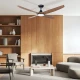 Ανεμιστήρας οροφής LiFE Grande APELIOTES Nature DC 56" με LED φωτιστικό 20W, τηλεχειριστήριο, αντίστροφη λειτουργία και μαύρο σώμα