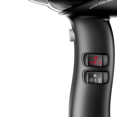 Σεσουάρ μαλλιών Valera Swiss Steel-Master Light Chrome 2000W με μοτέρ DELTA-DRIVE, ιονισμό και ασημί/μαύρο φινίρισμα