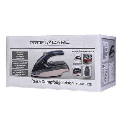 Φορητό ατμοσίδερο ταξιδιού ProfiCare PC-DB3125 800W με κεραμική πλάκα, αναδιπλούμενη λαβή και μπλε-ροζ χρώμα Φορητό ατμοσίδερο ταξιδιού ProfiCare PC-DB3125 800W με κεραμική πλάκα, αναδιπλούμενη λαβή και μπλε-ροζ χρώμα