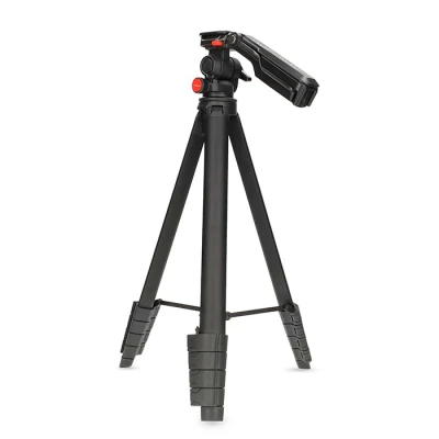 Τρίποδο Nedis 233-2869 αλουμινίου με μέγιστο ύψος 154 cm για φωτογραφικές μηχανές, βιντεοκάμερες και smartphones σε μαύρο χρώμα