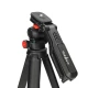 Τρίποδο Nedis 233-2869 αλουμινίου με μέγιστο ύψος 154 cm για φωτογραφικές μηχανές, βιντεοκάμερες και smartphones σε μαύρο χρώμα