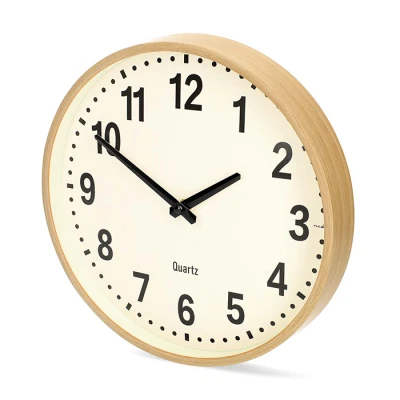 Ρολόι τοίχου Nedis quartz 30cm αθόρυβης λειτουργίας με ξύλινο πλαίσιο σε μπεζ χρώμα Ρολόι τοίχου Nedis quartz 30cm αθόρυβης λειτουργίας με ξύλινο πλαίσιο σε μπεζ χρώμα