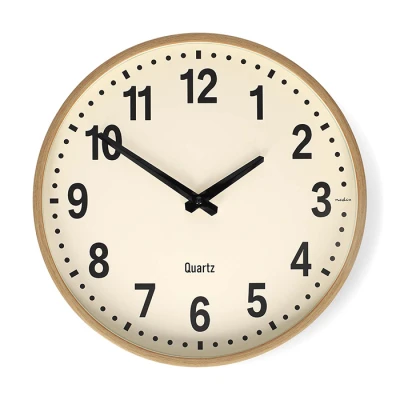 Ρολόι τοίχου Nedis quartz 30cm αθόρυβης λειτουργίας με ξύλινο πλαίσιο σε μπεζ χρώμα Ρολόι τοίχου Nedis quartz 30cm αθόρυβης λειτουργίας με ξύλινο πλαίσιο σε μπεζ χρώμα