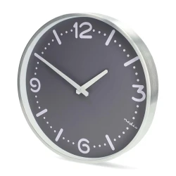 Ρολόι τοίχου Nedis 233-2873 αθόρυβο quartz 30cm σε γκρι χρώμα