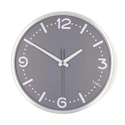 Ρολόι τοίχου Nedis 233-2873 αθόρυβο quartz 30cm σε γκρι χρώμα