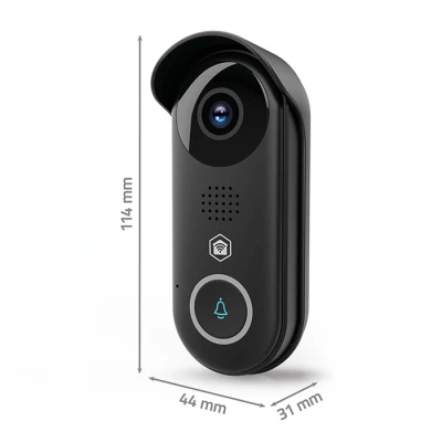 Θυροτηλεόραση Smart Wi-Fi Nedis SmartLife Full HD 1080p με κάμερα 2MP, αισθητήρα κίνησης και νυχτερινή όραση σε μαύρο χρώμα