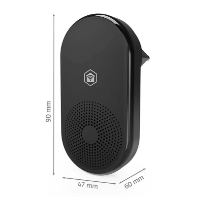Κουδούνι εσωτερικό plug-in smart Nedis 233-2888 ασύρματο μαύρο με RF 433MHz και 55 μελωδίες